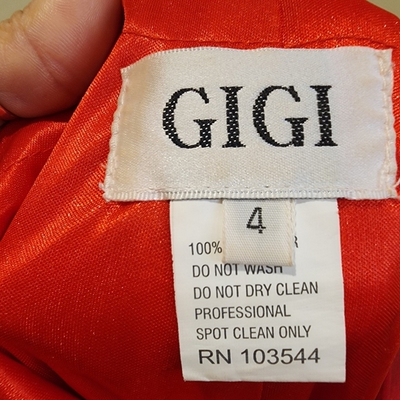 GIGI Red Floor length Backless Studded Open Front Prom Gown 4 - Picture 11 of 13